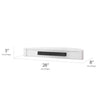 Small Round Wood Floating Wall Shelf - White